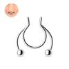 5 Stück Nasenscheidewandring Falscher Nasenring Clip Hufeisen-Creolen-Ring Körper Nicht-Piercing-Ring 5 Farben