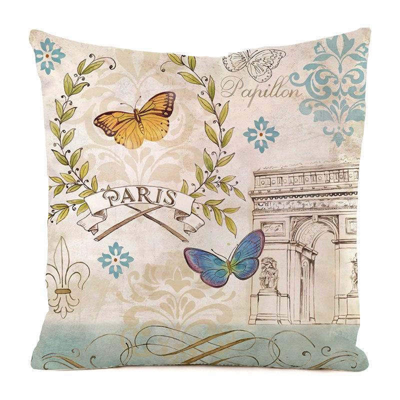 Nordic Pastoral Style Digital Printing Short Plush Pillow Cover Decorative For Car Sofa Office Cushion Cover Home Goods