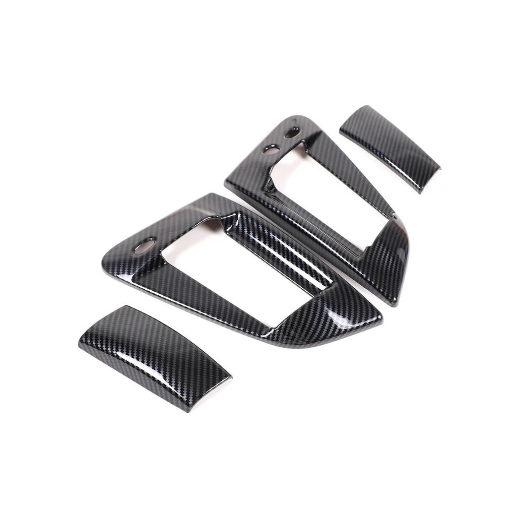 FUOZUYVV LHD Nissan 370Z Z34 2009-2020 ABS Carbon Fiber Outer Door Pull Steering Wheel Panel Trim Cover Car Aftermarket Accessories