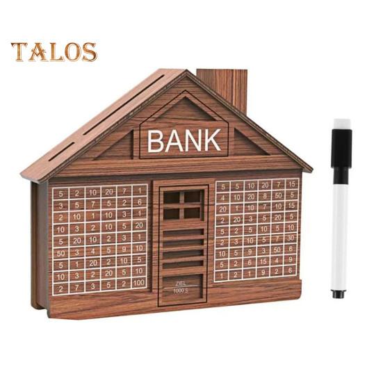 

Копилка из дерева для дома со счетчиком, большая емкость, копилка, контейнер для монет, денег, для детей и взрослых, кейс для экономии денег, рождественский подарок US Plug A