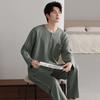 Men's pajamas pure cotton long-sleeved spring and autumn 1011 new casual and simple men's loungewear suit