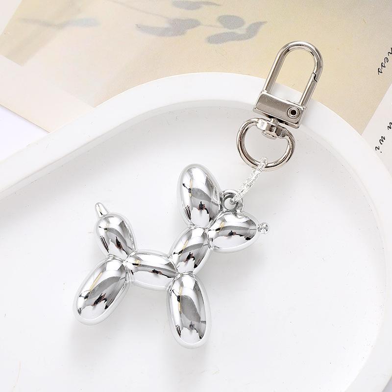 Acrylic Balloon Dog Phone Charm & Keychain - Fashionable Cartoon Puppy Pendant