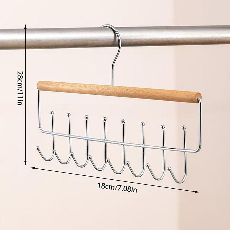Multifunctional Rotatable Clothes Drying Rack Wooden Clothes Rack With Hook Underwear Vest Storage Clothes Drying Rack