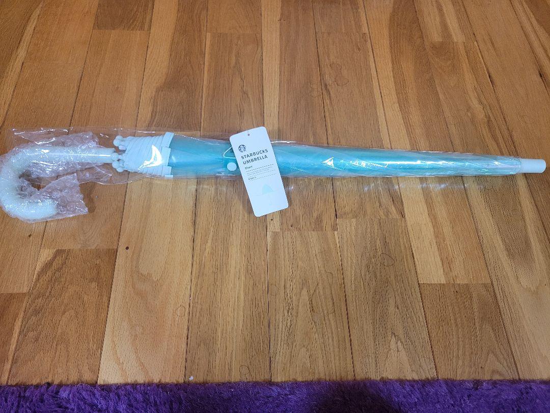 

[USED] Starbucks Korea Limited Edition Green Vinyl Umbrella, 90cm Short