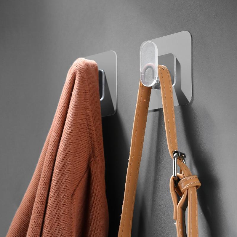 10/20Pcs Extra Large And Thick Strong Adhesive Hooks, Bathroom Towel Hooks, Door Hooks, Waterproof And Traceless Universal Hooks