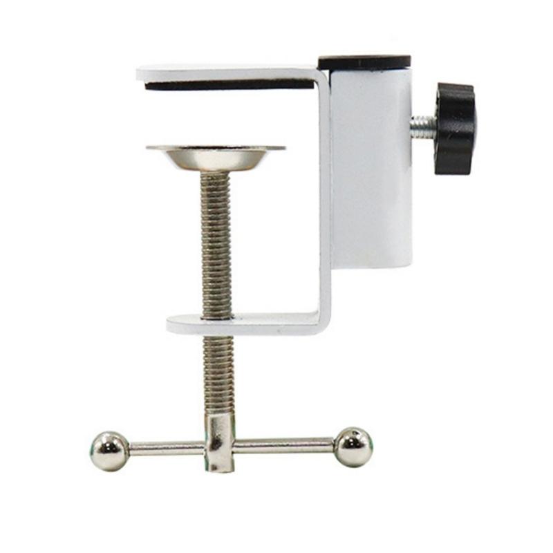 Adjustable Aluminum Alloy Desk Mount Clamp Metal Mic Clamp Holder for Microphone Scissor Arm Lamp Soft Protective Pad