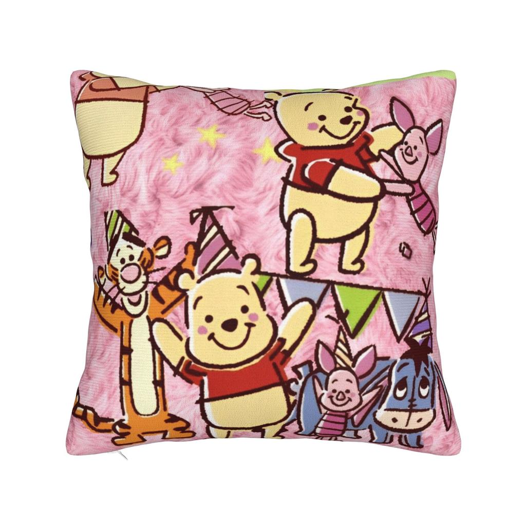 Winnie The Pooh Square Pillowcases Polyester Bed Car Cute Honey And Bee Cushion Case Cool Decor Throw Pillow Case 45*45