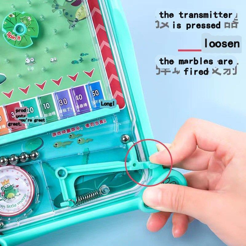 Portable Marbles Game for Kids & Adults - Handheld Interactive Puzzle Toy