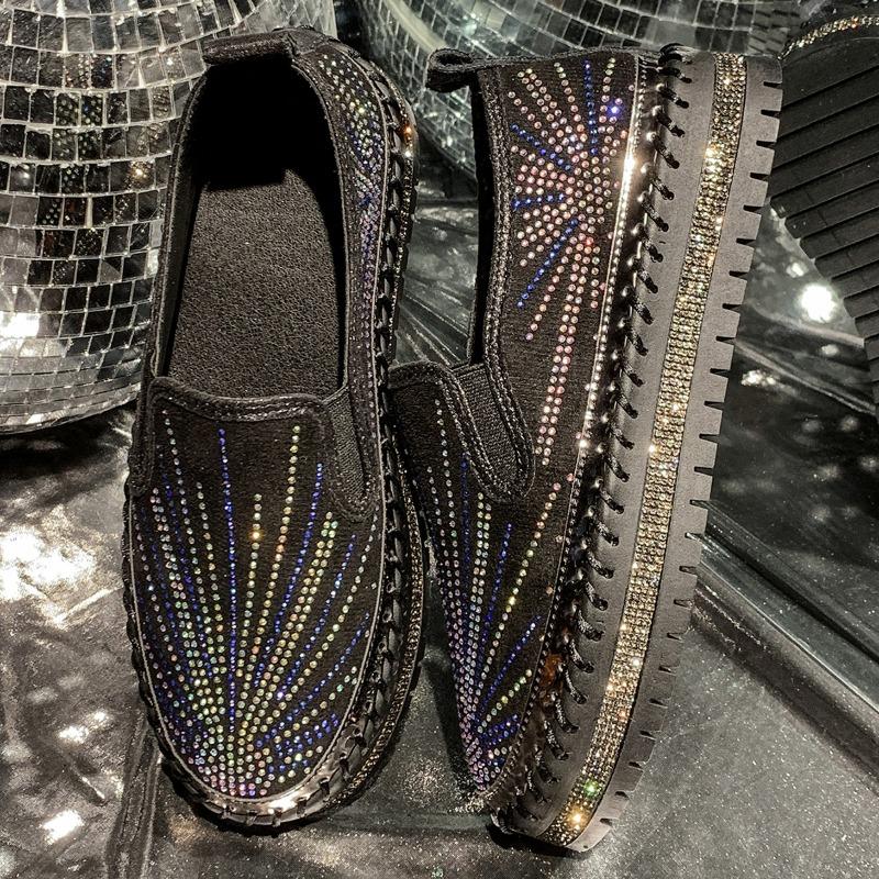 

Женские туфли-маффины большого размера с неглубоким вырезом, новые весенне-осенние, на плоской подошве, повседневные, дышащие, слипоны 35 чёрный