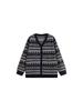 Women's Plus Size Retro Jacquard Knit Cardigan Coat – Loose Casual Winter 2025 Style