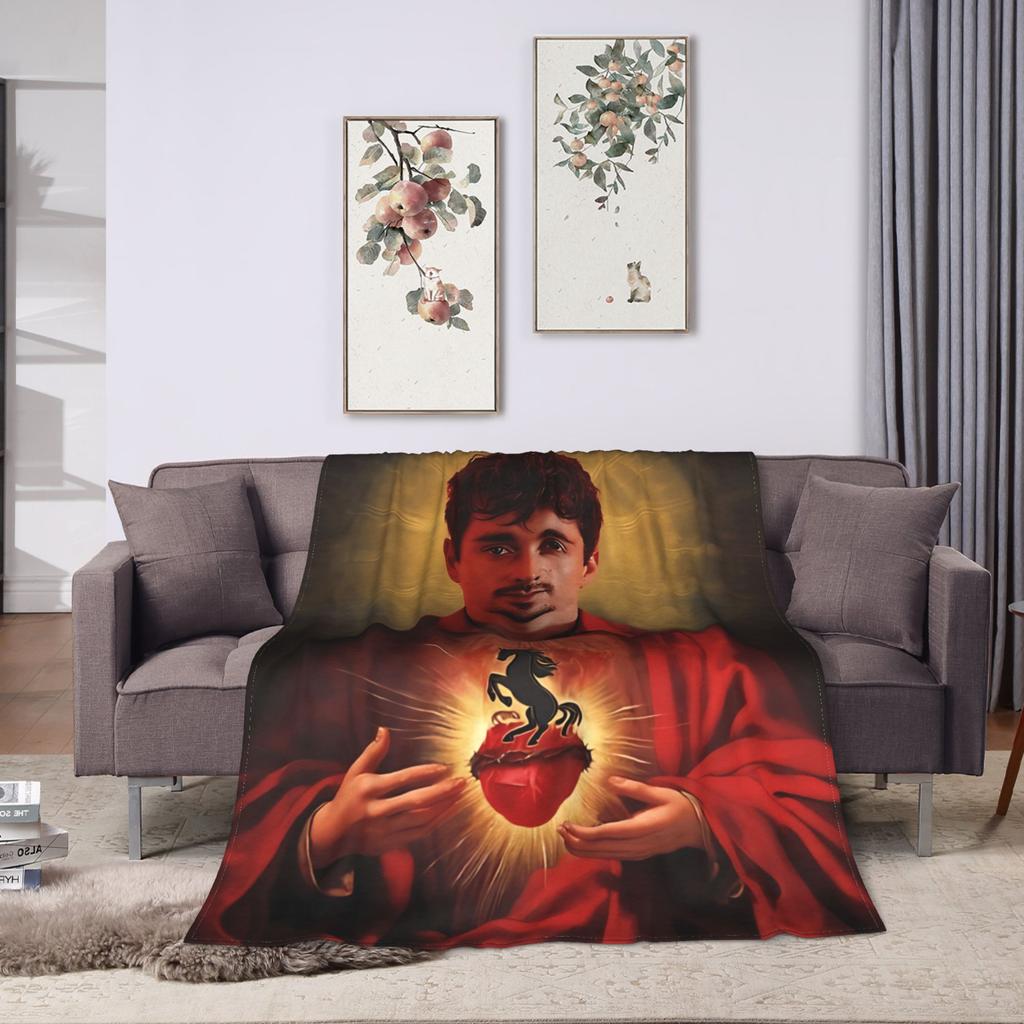 Charles Leclerc Warm Blanket  Kids Adult Plush Throw Blanket Graphic Outdoor Flannel Bedspread Sofa Bed Cover