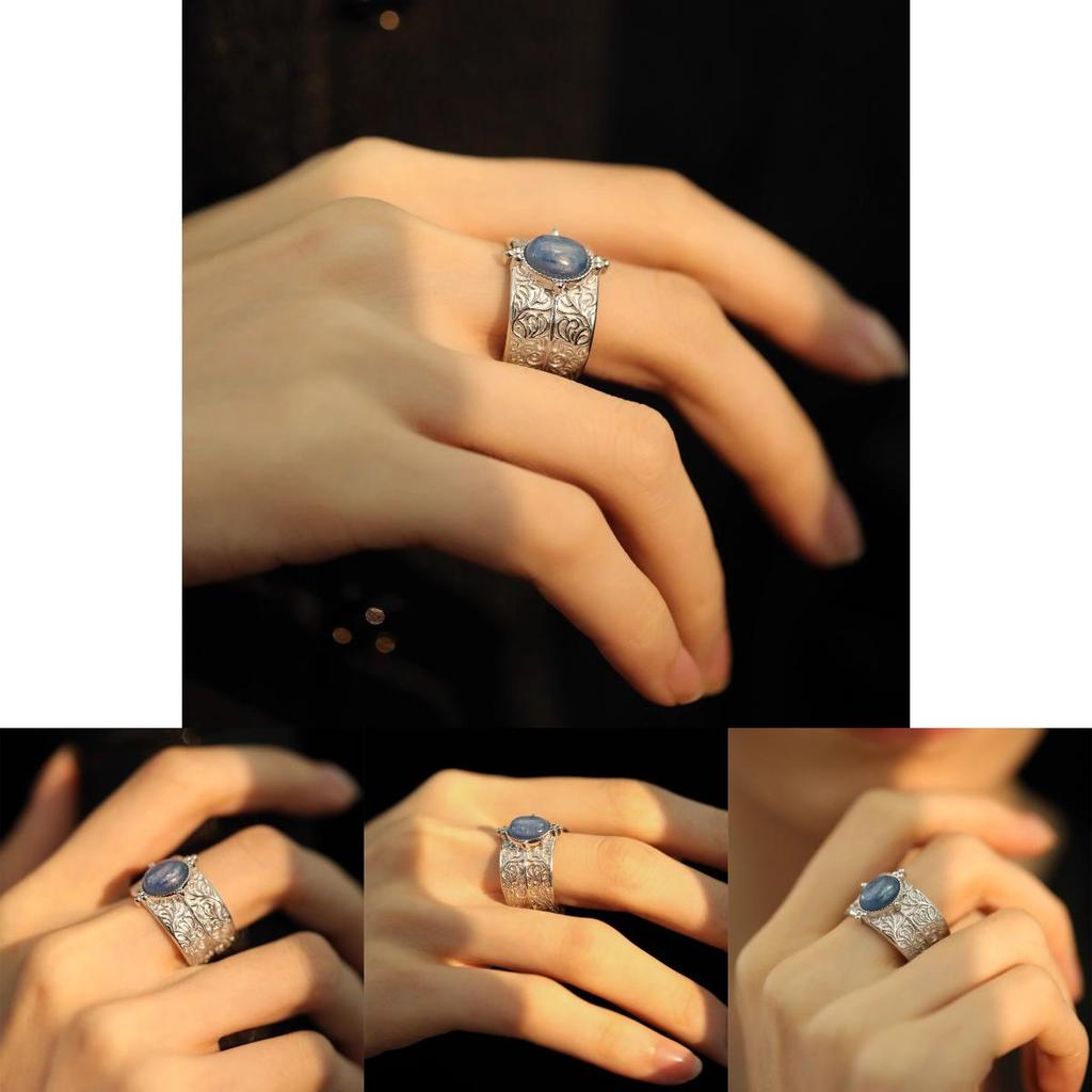 Vintage Retro Breiter Verstellbarer Geometrischer Kupferring für Damen