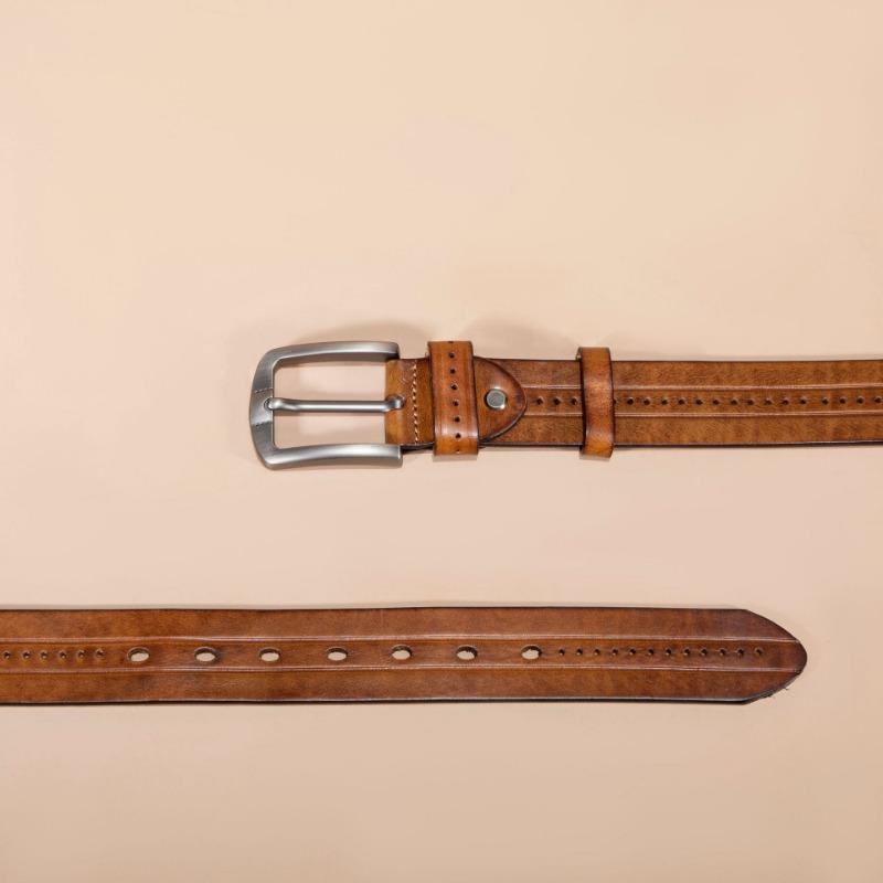 Men's First Layer Cowhide Belt Retro Belt Casual Versatile Belt Trendy Fashion Belt