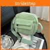 Stylish Mini Corduroy Crossbody Bag For Women In Fresh Colors Soft Fabric Design