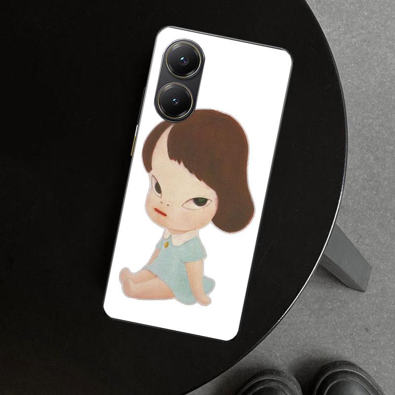 Y-Yoshitomo Nara Phone Case Cover for Xiaomi Poco X6 X5 X7 Pro F7 Ultra Redmi 15C 15 13C 13 12C 12 10C 10 10A 9C 9A 9T 9 Coque P
