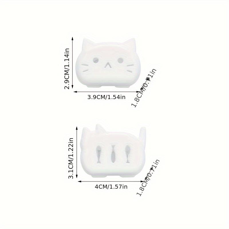 4/8PCS Cat Shape Toothbrush Head Covers Cartoon Toothbrush Protector Cap Travel Portable Toothbrush Head Case Bathroom Supplies