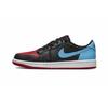 Jordan Air Jordan 1 Slip Resistant Abrasion Resistant Low top Vintage Basketball Shoes Women's Black Red CZ0775-046(Team575-)
