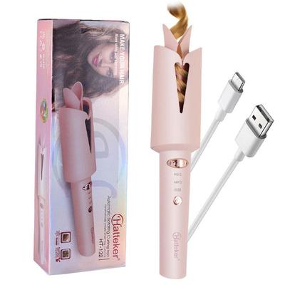 Automatic Curling Iron USB Beach Waves Curling Wand, Portable Hair Curler Fast Heating Hair Styler 25mm