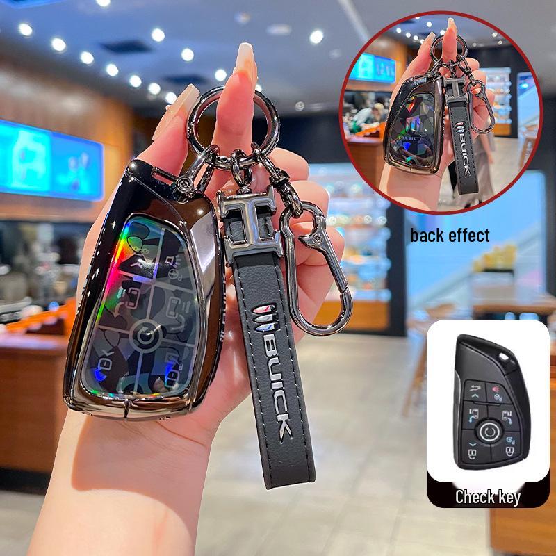 High-End Full-Coverage Metal Key Fob Case for Buick Envision Plus, Envision S/GS, and LaCrosse Cars