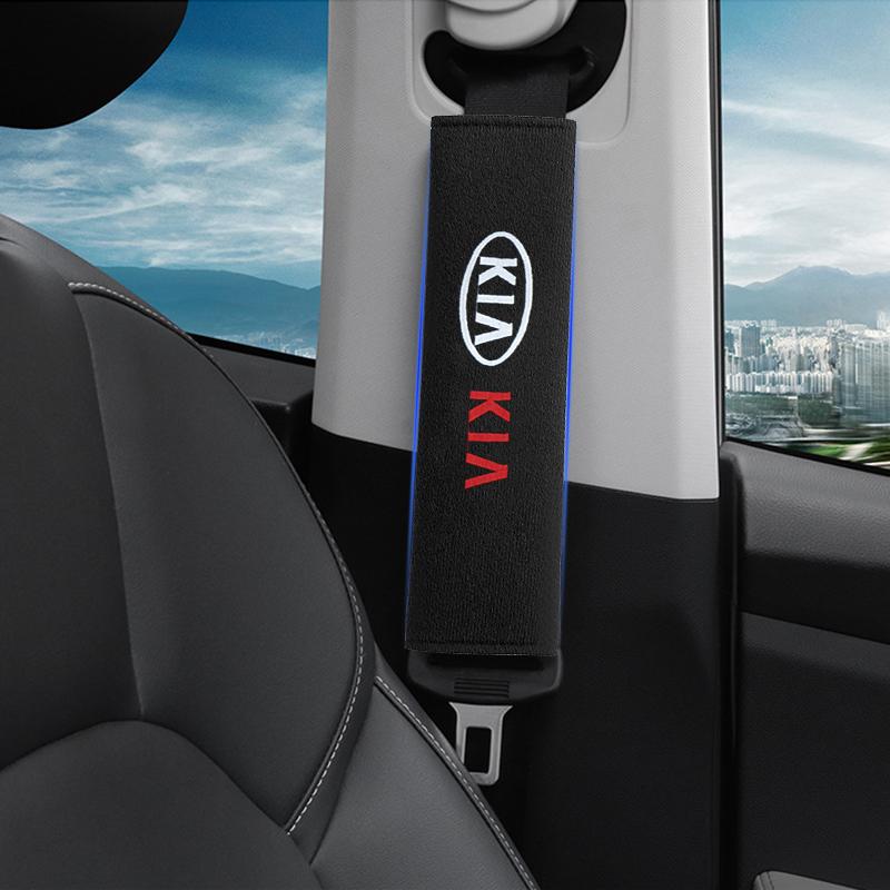 1/2Pcs Car Safety Belt Shoulder Cover Pad Plush Seat Belt Shoulder For KIA K5 K9 Sorento Ceed Sportage Carnival Stinger Forte Niro Cadenza