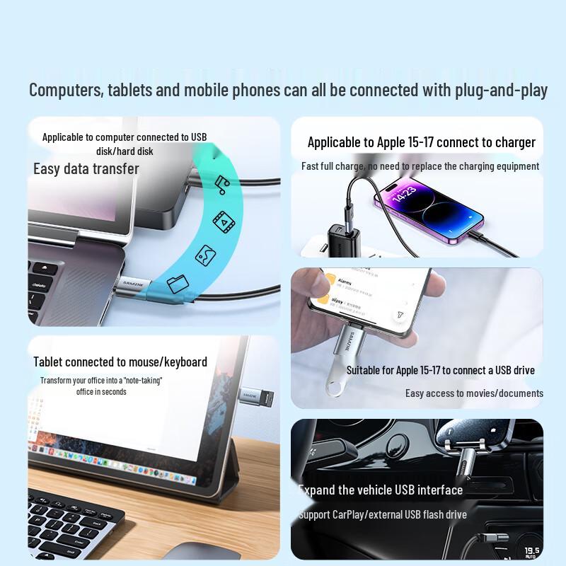 Universal USB & Lightning Phone Adapters