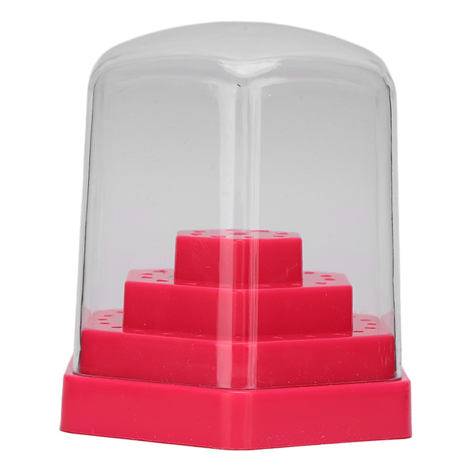 

Держатель сверл для ногтей, 48 больших отверстий, подставка для хранения сверл для ногтей, необходимый инструмент для домашнего использования розовый