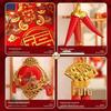 Auspicious Fabric Carp & Money Bag New Year Hanging Decoration