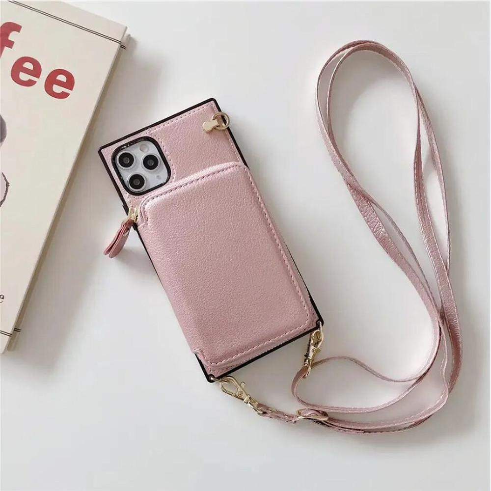 Zipper Wallet Purse Crossbody Leather Case For iPhone 16 15 14 Plus 13 12 11 Pro Max X XS XR 7 8 Plus Long Lanyard Cover