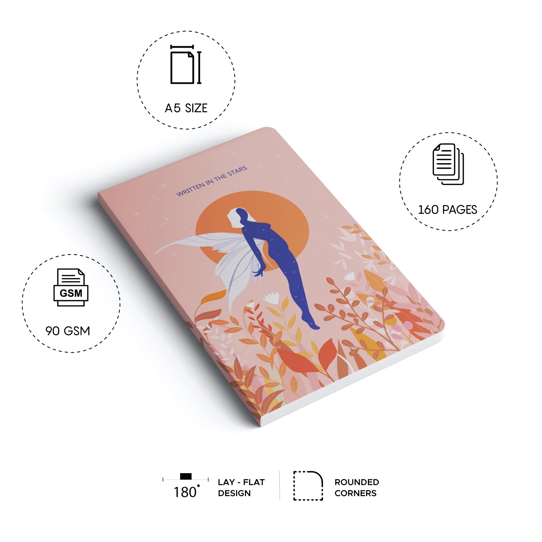 Factor Notes A5 Notebook: Ruled | 90 Gsm | 160 Pages (Written In Stars) a5