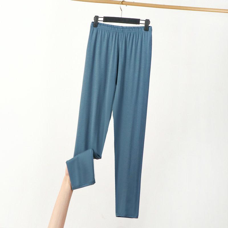 Women's Elastic Waist Leggings Slim Fit Pants High Stretch Solid Rayon Spandex Summer Plus Size Nine Point Casual Bottoms