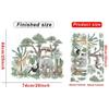 Rainforest Animal Wall Stickers Living Room Bedroom Sofa Background Wall Decoration Giraffe Elephant Home Wall Stickers
