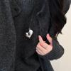 Korean retro acrylic irregular love adjustable necklace long versatile sweater chain necklace women