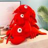 Simulation Lobster Doll Plush Toy Crayfish Throw Pillow Rag Doll Ocean Doll Creative Birthday Gift for Men and Women
