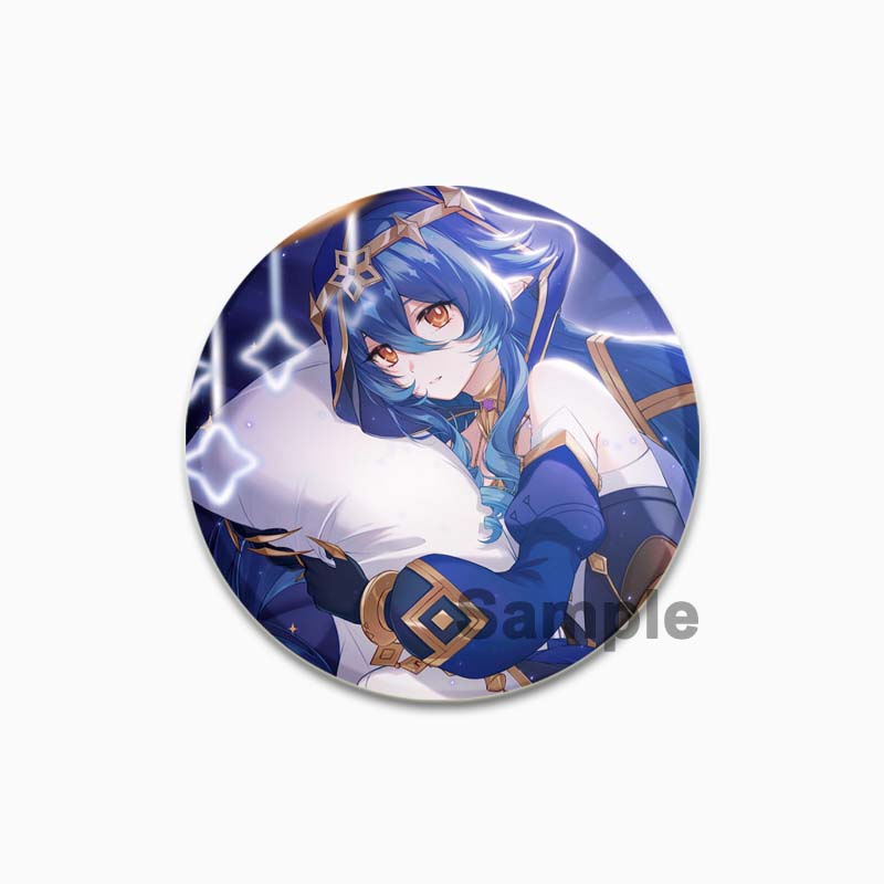 32/44/58MM Alloy Pins for Backpack Hat  Icon Cartoon Brooch  Genshin Impact Pin Fashion Jewelry Accessory