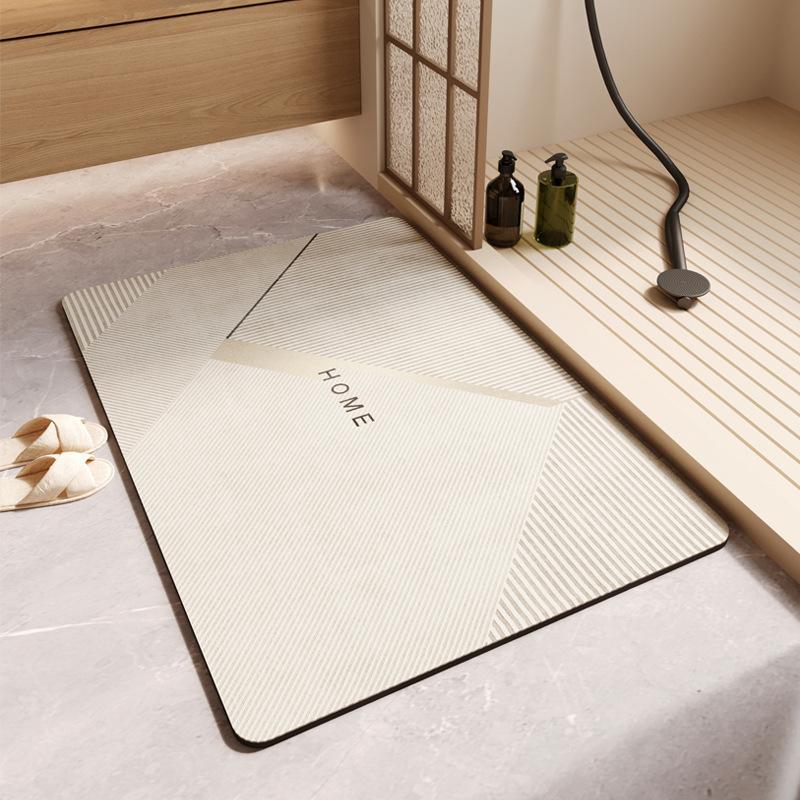 Diatom Mud Floor Mat Dirt-resistant Bathroom Floor Mat High-end Quick-drying Water-absorbing Pad Bathroom Anti-slip Pad Easy-to-maintenance Foot Mat