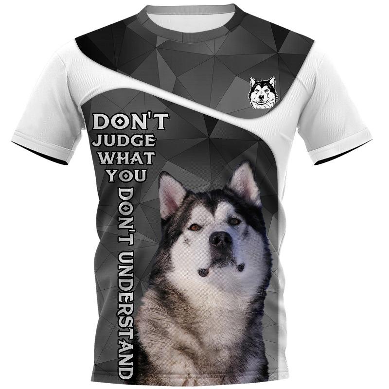 

Men s 3D Printed T-Shirt Pet Dog Pattern Short Sleeve O-Neck Pullover Casual Top 6XL