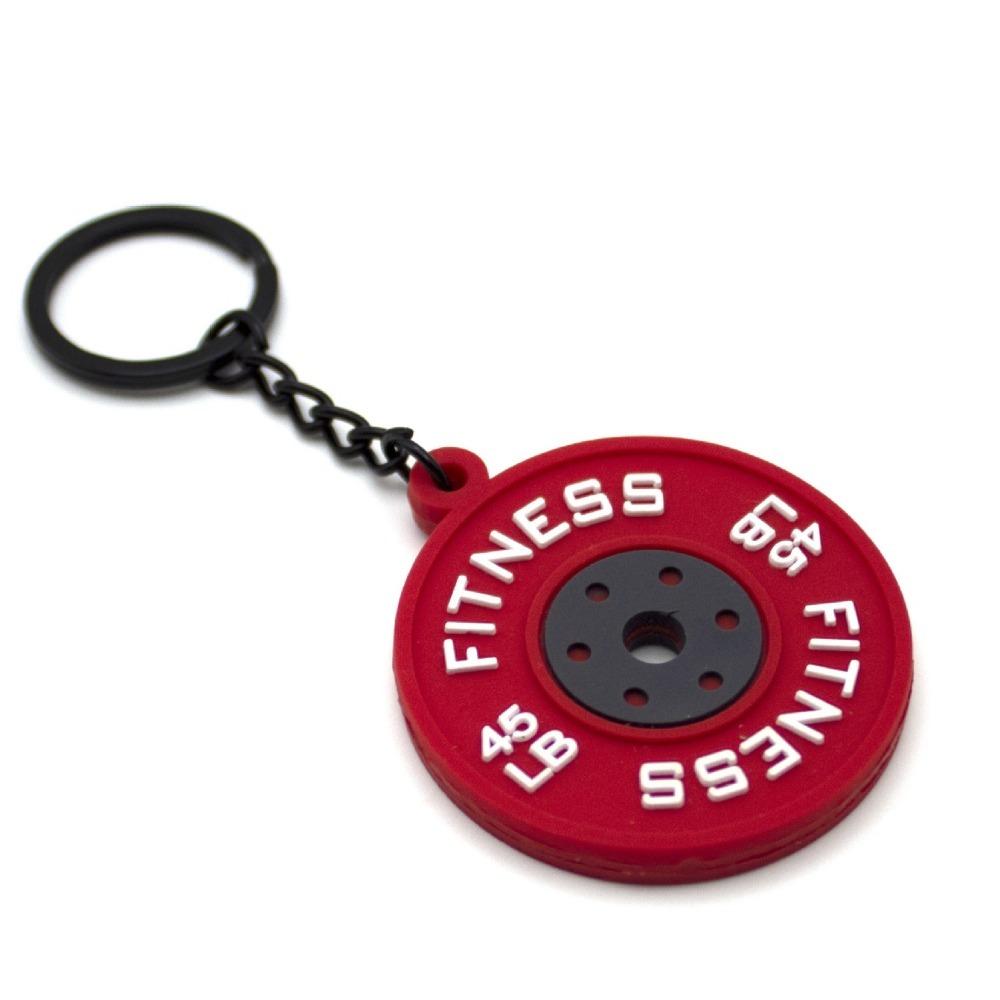 Simulation Barbell Plates Keyring Dumbbell Fitness Series Pendant  Bodybuilder