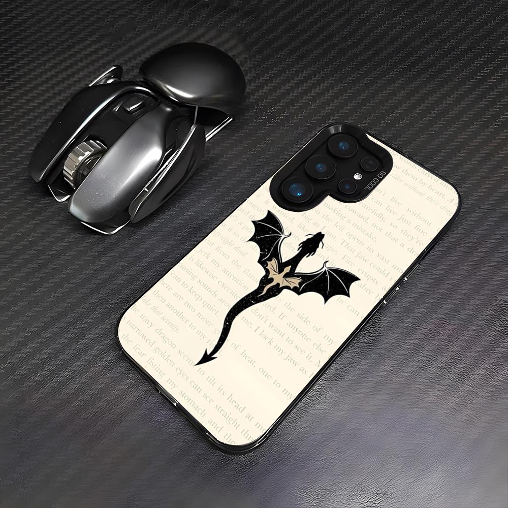 Custodia Telefono Drago Fourth Wing Per Samsung A25 A33 5G A54 A36 A35 A56 A52 A14 Colorata Antiurto