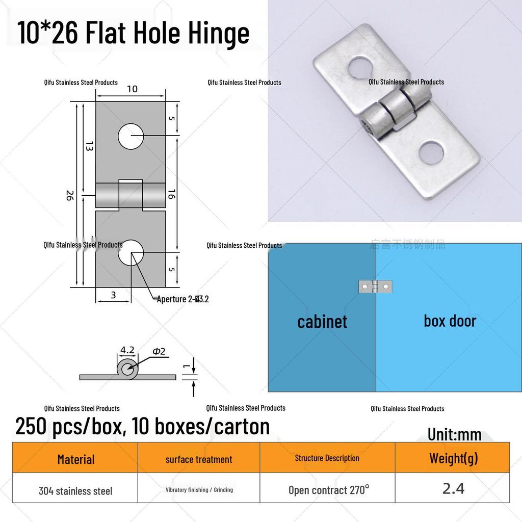 304 Stainless Steel Mini Hinge for Small Cabinets, Jewelry Boxes, and Crafts