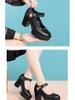 Mom's Leather Cheongsam Dance Shoes: Spring/Summer, All-Match, Thick Sole & Heel, Single Buckle