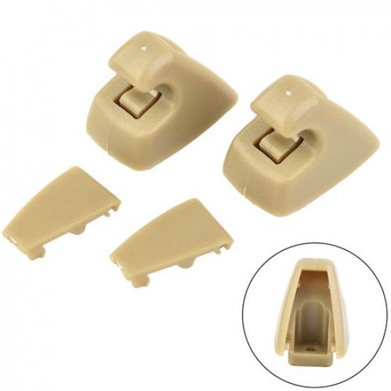 Sun Visor Support Retainer Fastener Clips Beige For GMC 95994975 2PCS ABS & PC