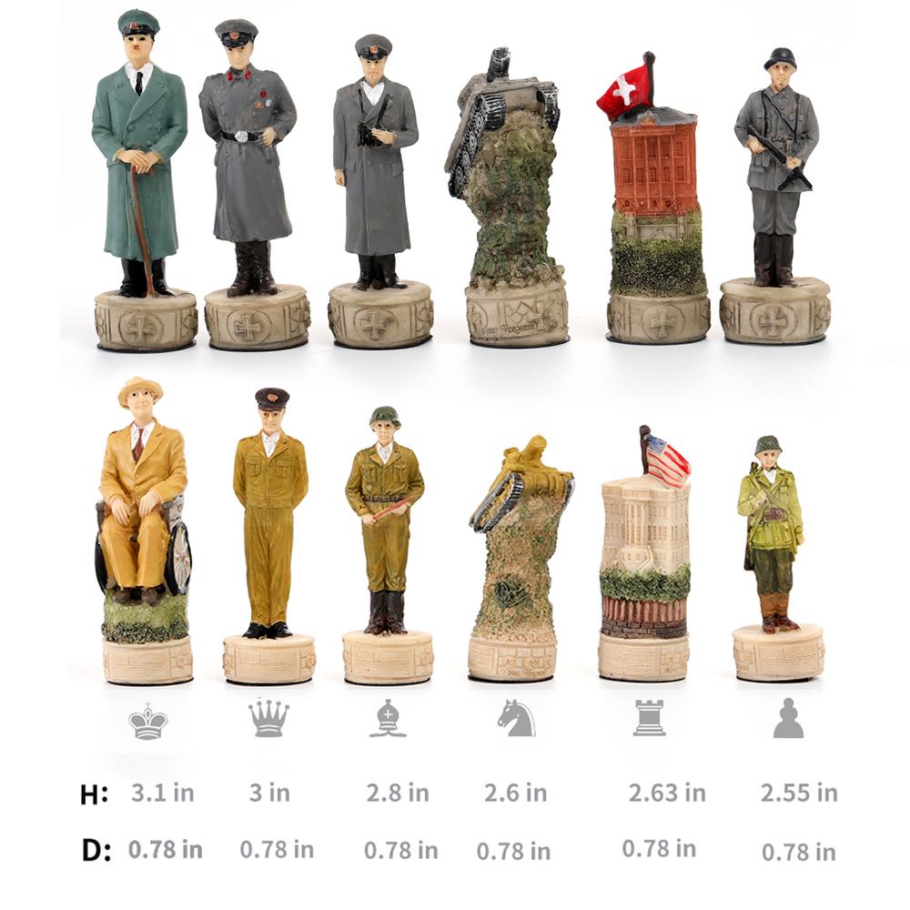 Luxury Chess With 3D Character Design, International Deluxe Chess Set For Chess Lovers And Collectors Puzzle Board Game Card Toy