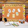 60 Pcs 60 ft Fall Thanksgiving Bulletin Board Border Pumpkin Maple Leaves Bulletin Board Border Trim Scalloped Decorations Stickers for Fall Autumn