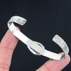 Halloween Sale Scolecite Gemstone Crown Chakra Sister Bangle Jewelry 925 Silver