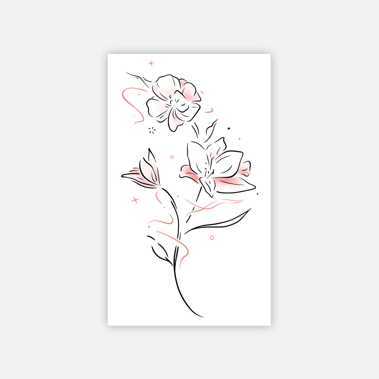 High value wind small fresh retro personality swallow tattoo sticker 6*10