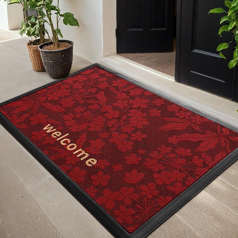 Embroidered Polypropylene Door Mat Entrance Doormat Outdoor Floor Mats Stain-resistant Wear-resistant Dust-removing Anti-slip
