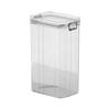 Plastic Food Storage Container, Rectangle, 60.86 Ounces, Clear Natural