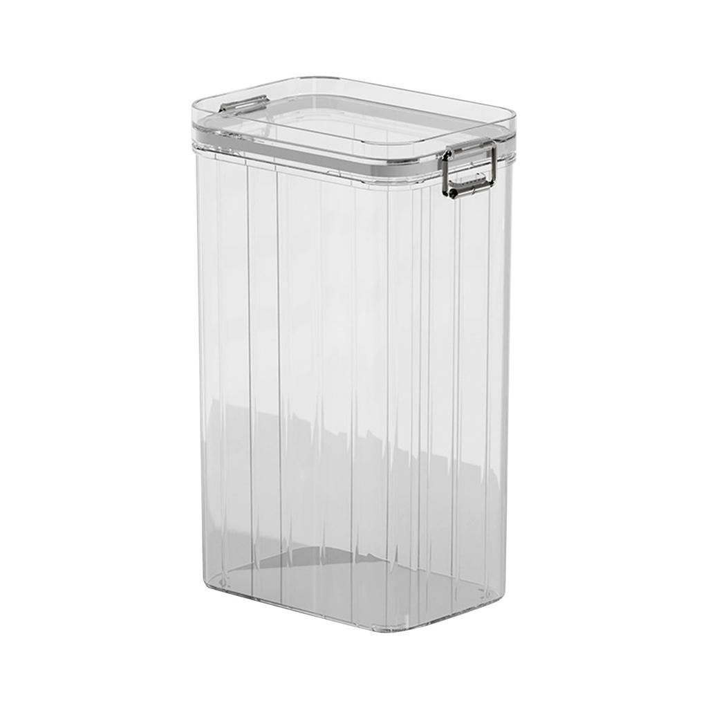Plastic Food Storage Container, Rectangle, 60.86 Ounces, Clear Natural