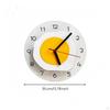 FriedEgg Wall Clock Yellow Center Fried Egg Modern 14 Inch