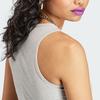 Adidas Originals Essentials Ribbed Tank Top With Trefoil Logo Women Tops Gray IJ8261